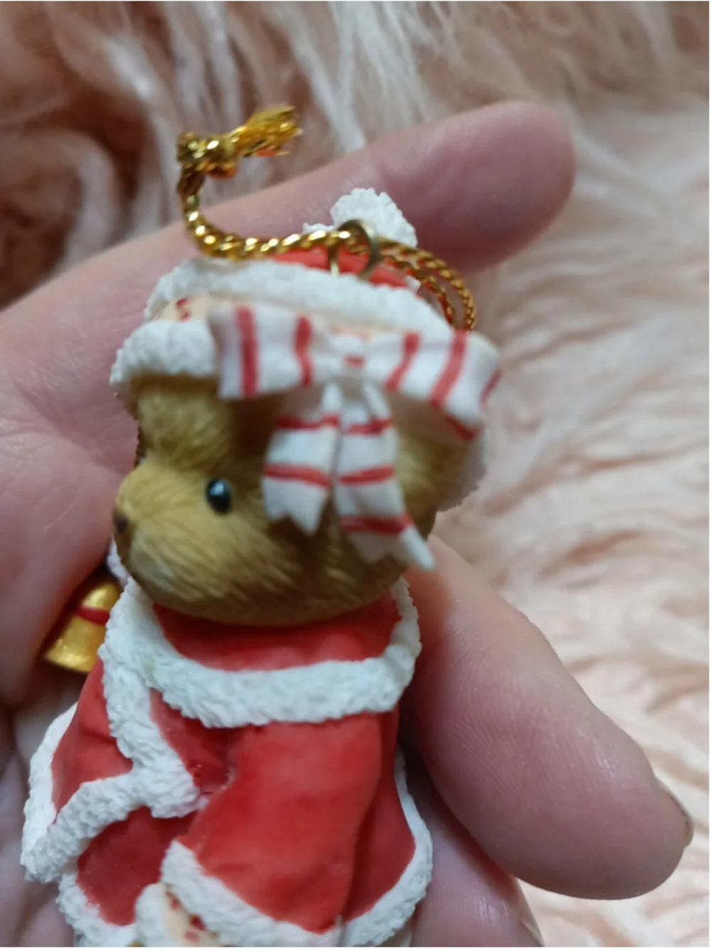 Cherished Teddies Abbey Press Exclusive Girl Bear Christmas Outfit w Bell 2008